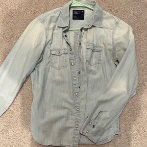 Chambray snap up shirt